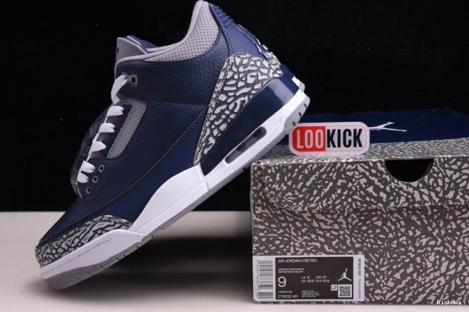 Rep MIDNIGHT 3 JORDAN AIR NAVYCT8532-401 0810